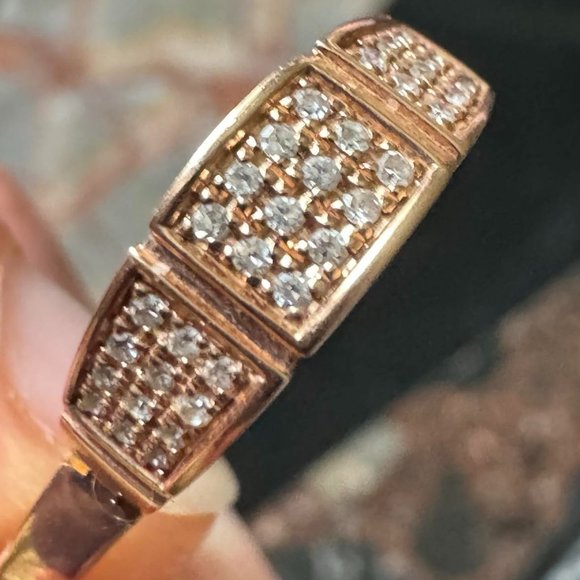 NEW EFFY 14K Rose Gold 72 Pave Diamond Earring Hoop Authenticity Certificate Tag - Picture 1 of 11